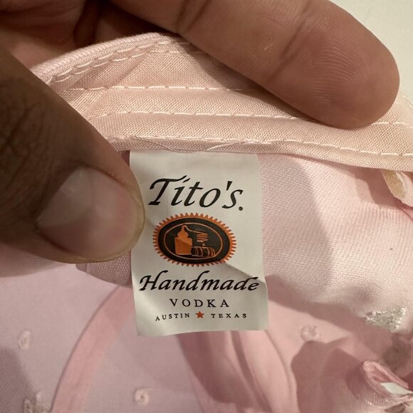 Tito's Handmade Vodka Hat Cap Strap Back Pink Austin Texas Advertising Mens - Picture 6 of 7